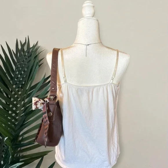 Vintage No Boundaries white lace cami tank top Y2K fairycore - Picture 4 of 5